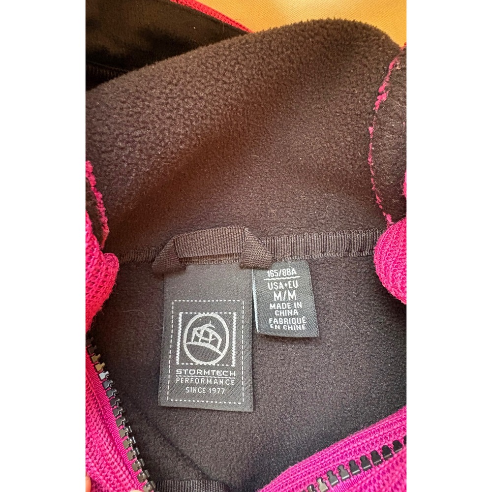 Stormtech Performance Womens Magenta Pink Ribbed Fleece Lined Hooded Jacket M - Picture 3 of 7